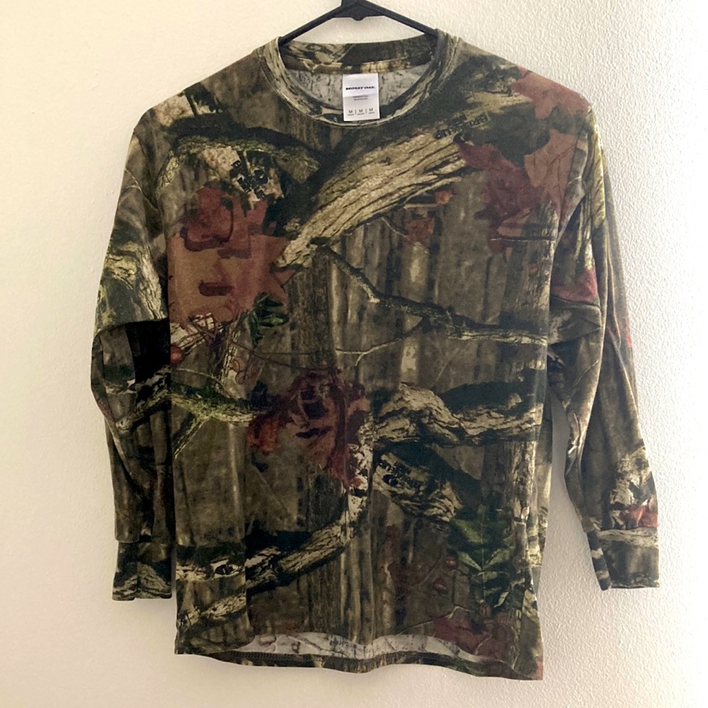 MOSSY OAK Youth Break Up Forest Print TShirt Top Sz M